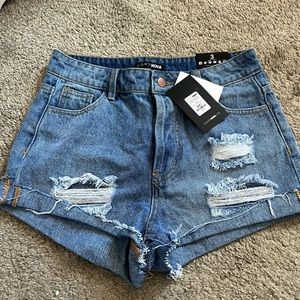 Denim fashion nova shorts size 3 in womens